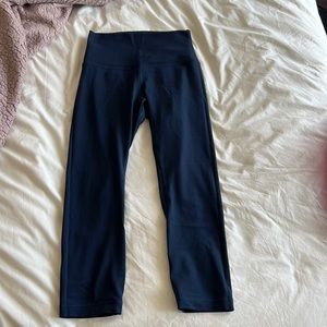 Blue lululemon align cropped leggings